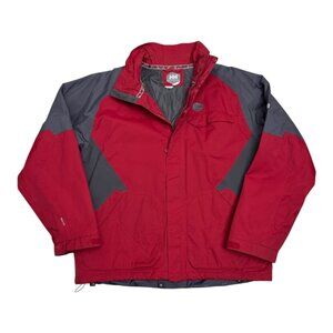 HELLY HANSEN Waterproof Snowboard Ski Red Y2K Winter Parka Jacket Mens XL